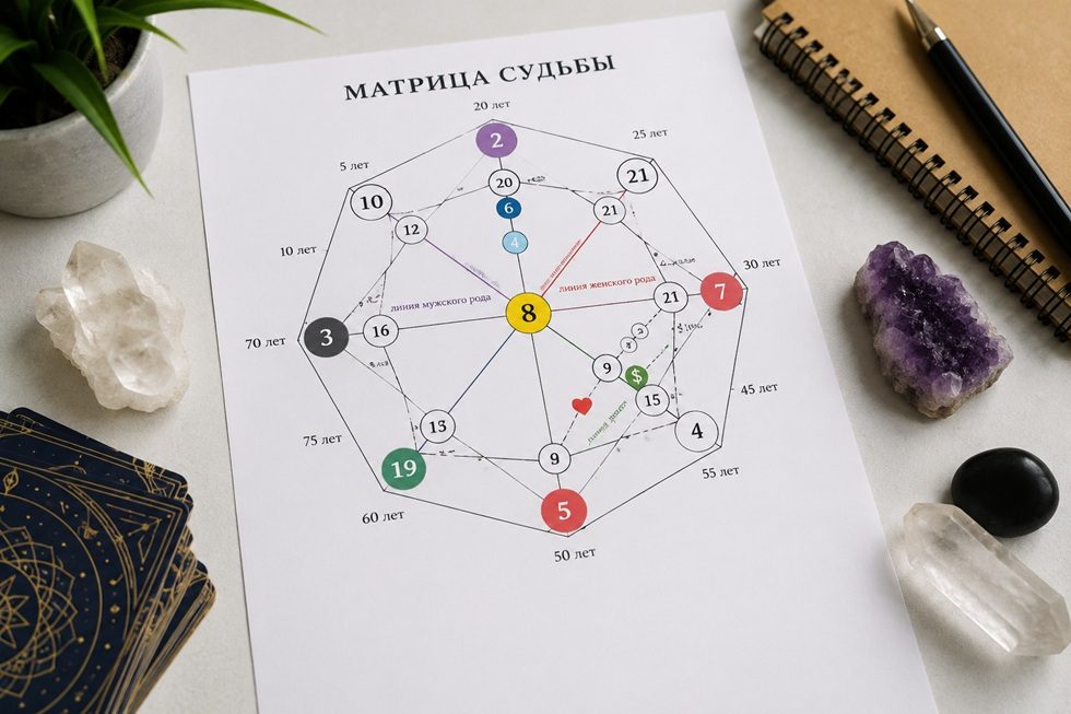 линия денег в матрице
